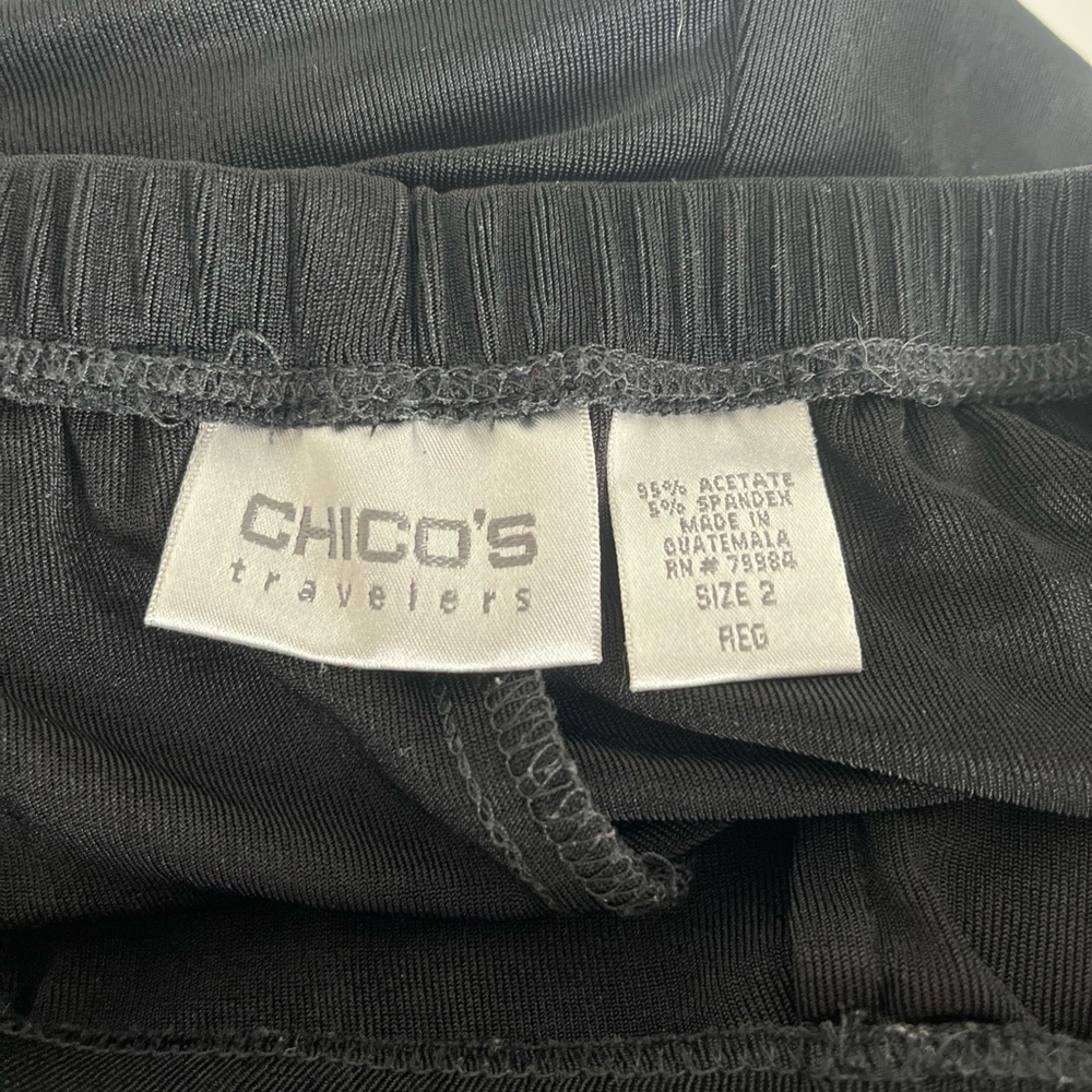 Chico's Travelers Black Pants size 2 reg